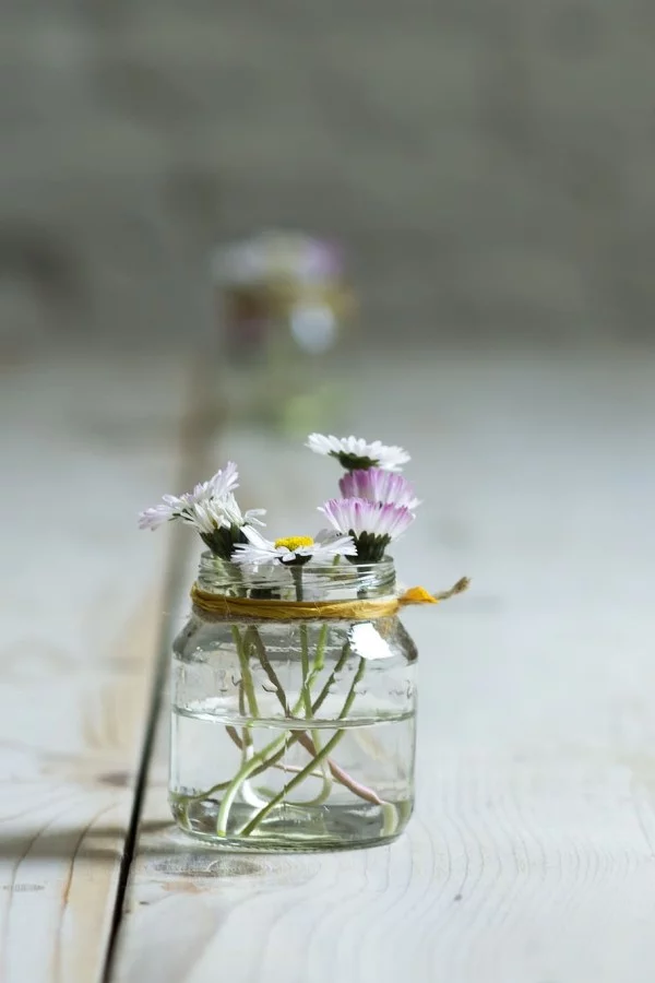 Frühlingsblumen - DIY Deko Ideen Frühlingsdeko im Glas