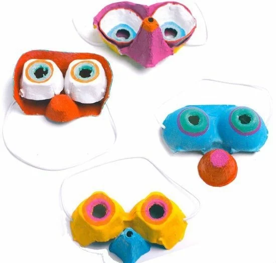 lustige masken zum karneval basteln mit kindern