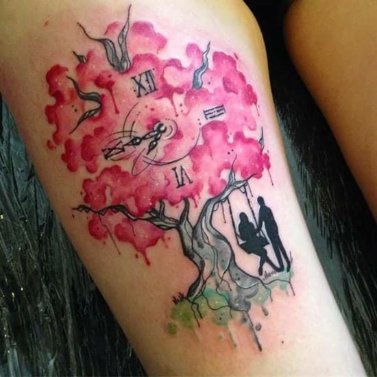 sakura kirschblüten tattoo kirschbaum