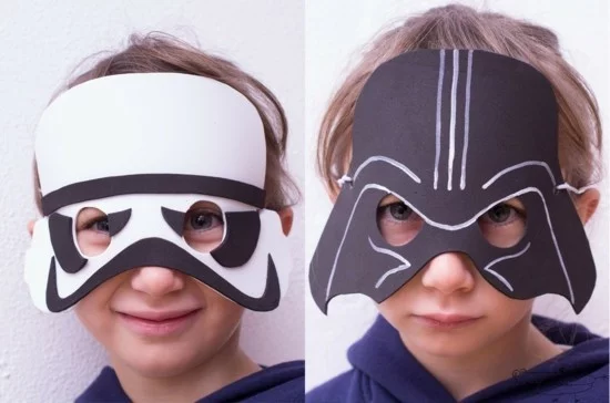 star wars masken basteln mit kindern zum karneval