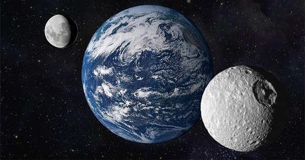 Mini-Mond zweiter Mond die Erde umkreisen 2020 CD3 der blaue Planet zwei Monde für kurze Zeit