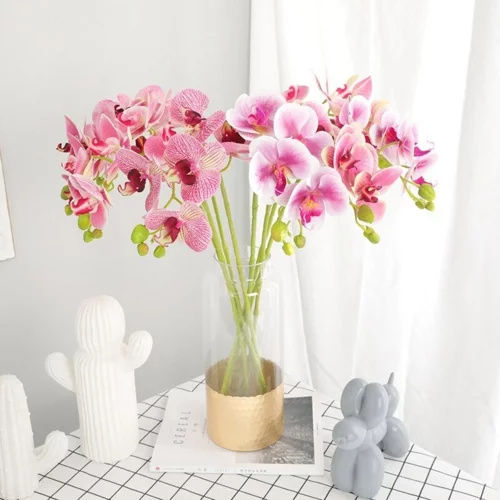 Tischdeko mit Orchideen Badezimmer dekorieren rora Orchidee in Vase