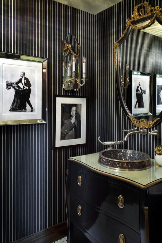 Badezimmer in Schwarz und Gold – ein Mix von Luxus, Stil ...