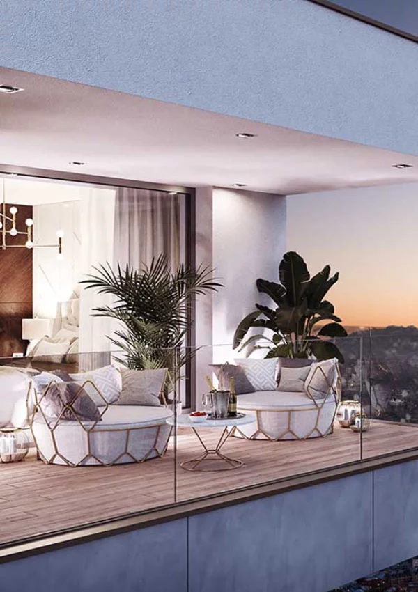 Balkon-Sofa - Spiegeleffekt - Panorama