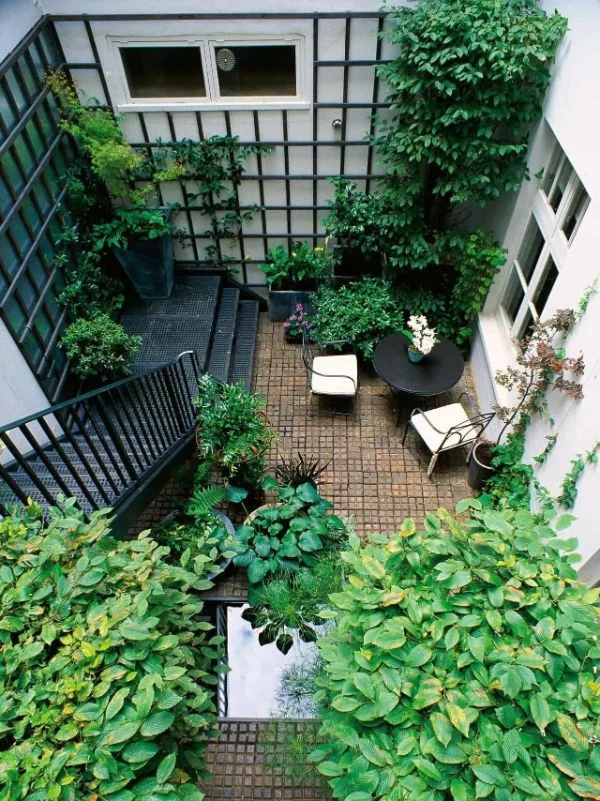 Innenhof Gestalten - tolle Deko - Balkon bepflanzen