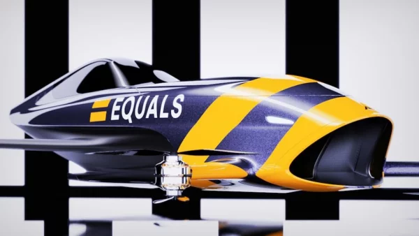Rennen mit fliegenden Autos werden 2020 Realität alauda speeder modell in gelb und blau