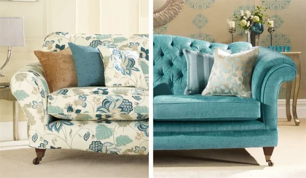 Sofa neu beziehen lassen Tipps Muster und Farben