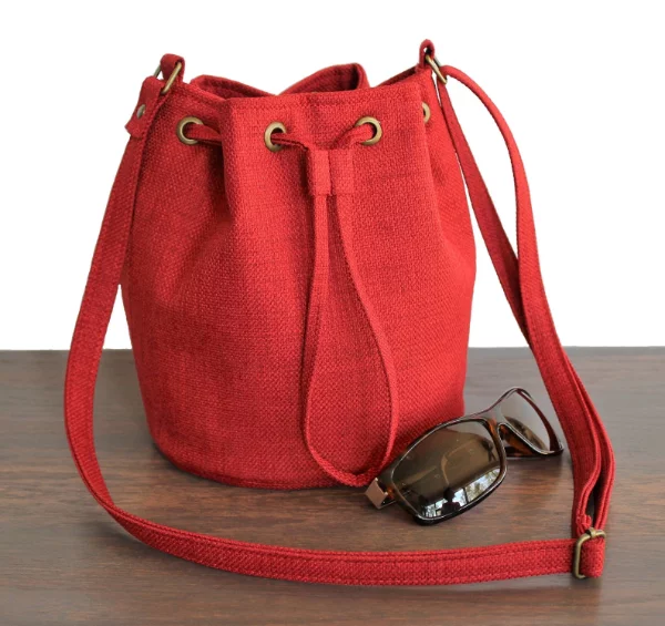 Stofftasche - rote Farbe - Damentaschen