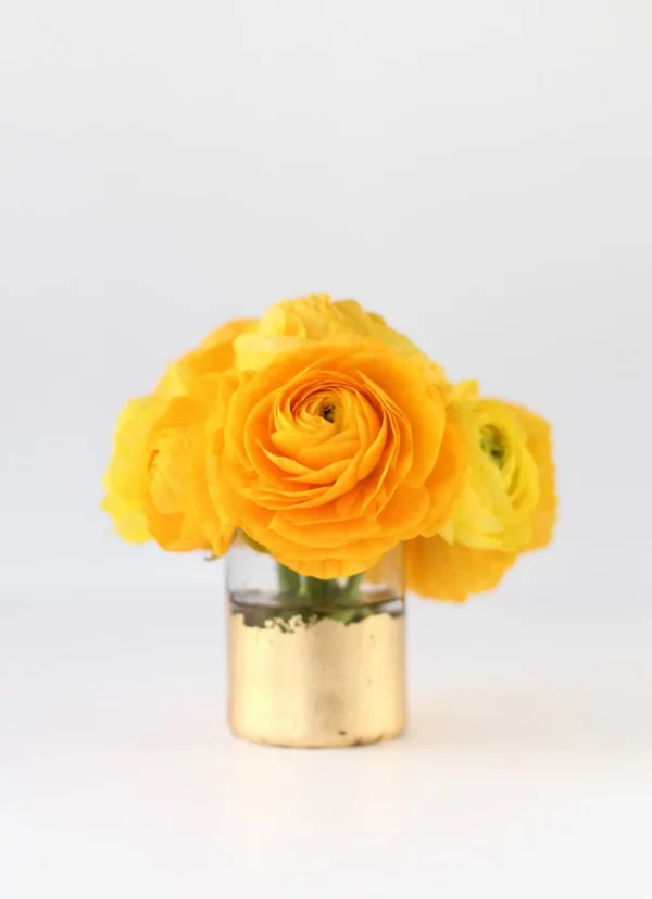 diy vase blattgold goldfolie