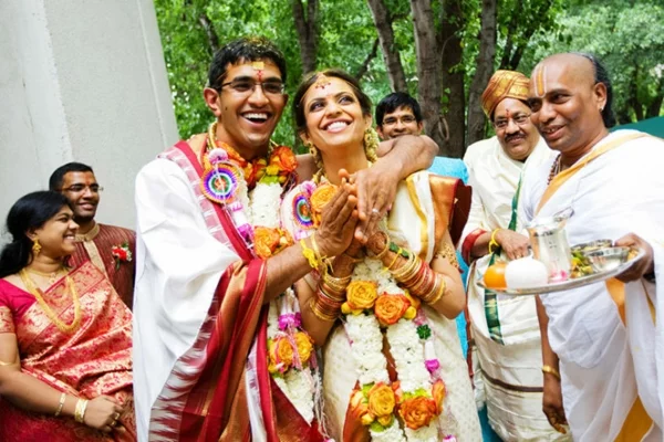 indische Hochzeit Hochzeitszeremonie Feier