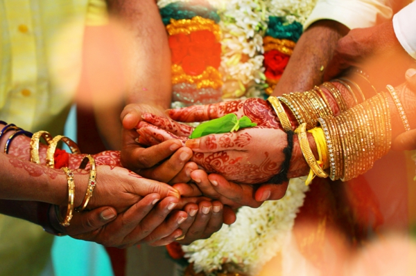 indische Hochzeit Hochzeitszeremonie Hände
