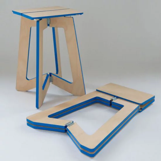 Klapptisch clevere Ideen für klappbare Möbelstücke faltbare Hocker einfaches Design