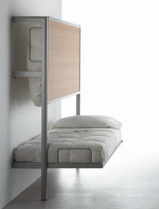 Klapptisch clevere Ideen für klappbare Möbelstücke klappbare Betten einfaches Design platzsparend