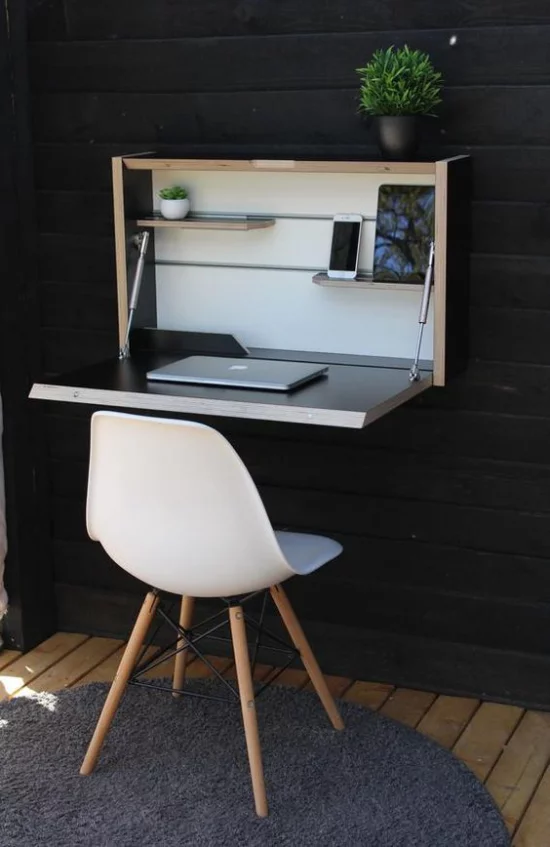 Klapptisch clevere Ideen für klappbare Möbelstücke kleines Heimbüro