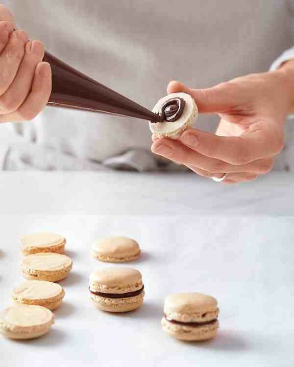 französische macarons befüllen schokoladencreme