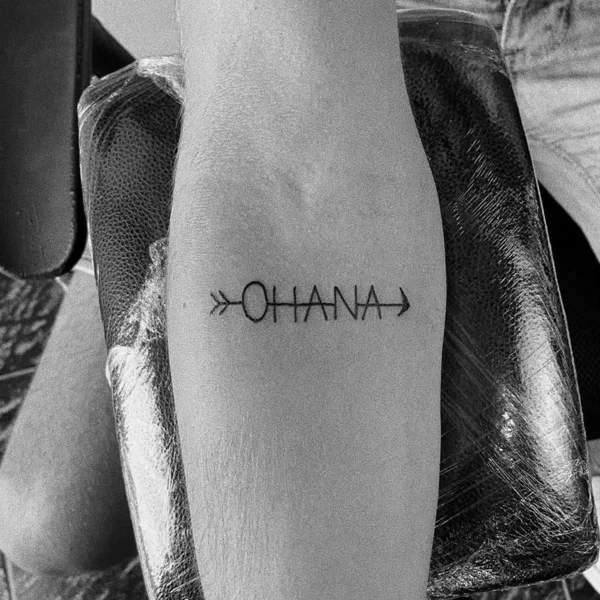 grafisches Ohana Tattoo am Unterarm 