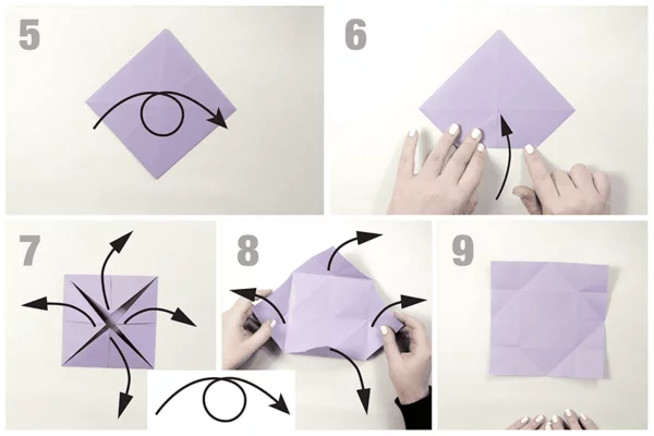 Origami falten - Schmetterling aus Papier 