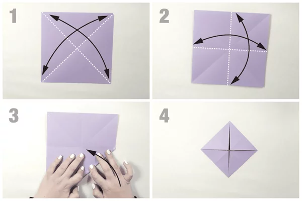 Origami Schmetterling basteln -Anleitung 