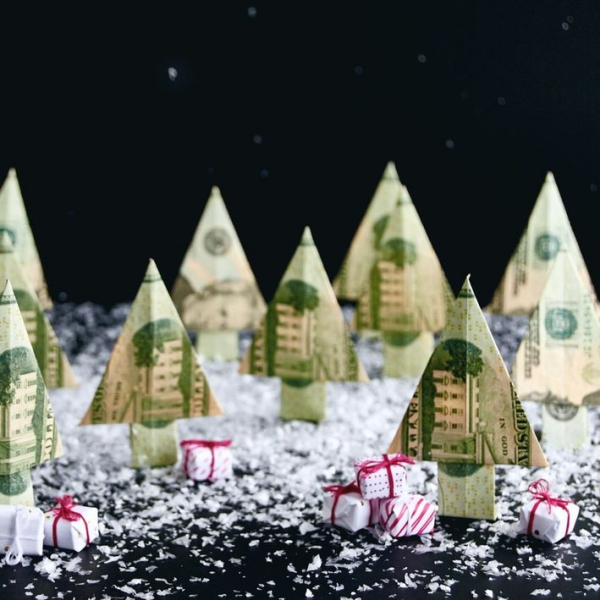 Geldbaum basteln – Kreative Geschenkideen für jeden Anlass weihnachten geschenk wald geld