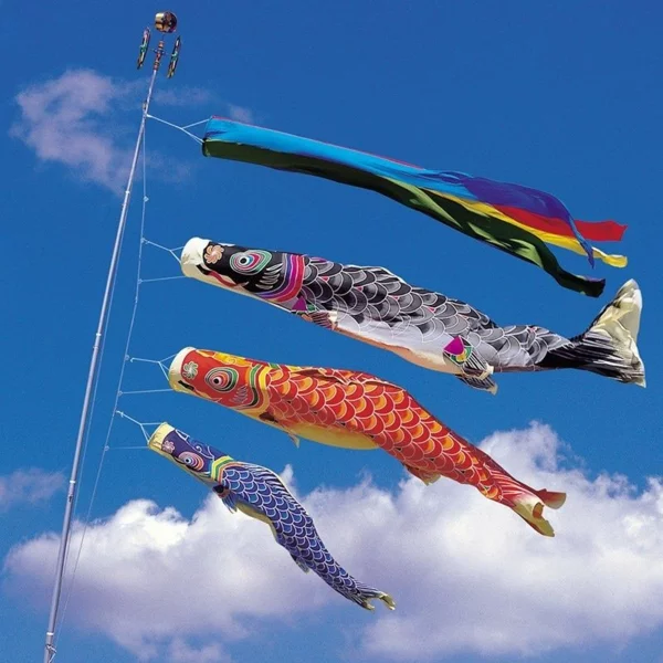 Japan Koinobori Fliegende Fische basteln