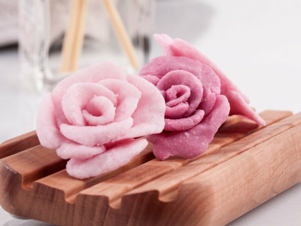 Knetseife selber machen Rezept Waschknete Rosen