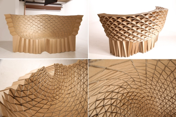 Pappmöbel Möbel aus Pappe Karton Sofa Design Struktur