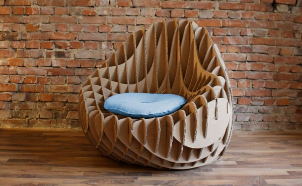 Pappmöbel Möbel aus Pappe Sessel aus Karton modern