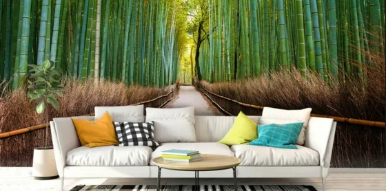bambuswald 3d fototapeten wohnzimmer