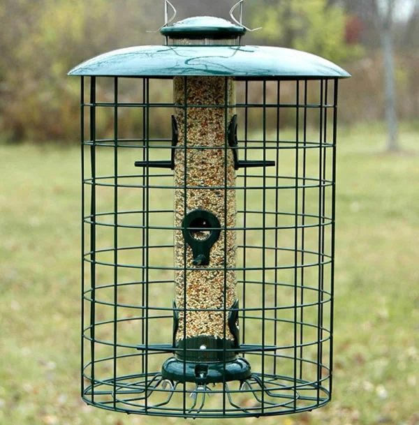 Vogelfutterspender selber bauen Gartenvögel füttern professionelles Futtersystem im Garten