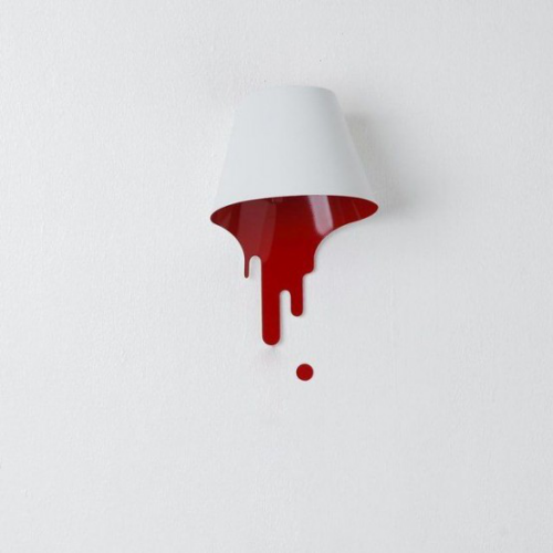 Extravagante Wandleuchten ausgefallen Wandlampe in Weiß und Blutrot einfach im Design beliebt bei den Kunden