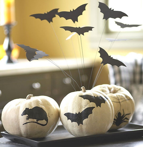 Fledermaus basteln mit Kindern zu Halloween – 50 bezaubernde Ideen und Anleitungen gruselige halloween kürbisse ratten