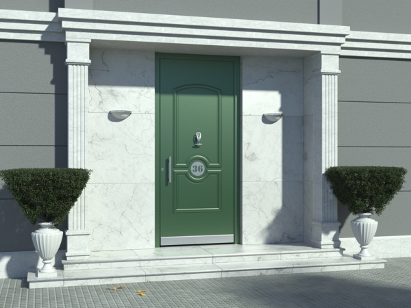 Tolle Ideen für die Haustür Pirnar-Eingang-Mischung-Weiß-Gruen