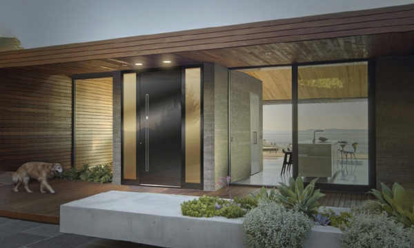 Tolle Ideen für die Haustür Pirnar-aluminium-Holzdekor-Eingang