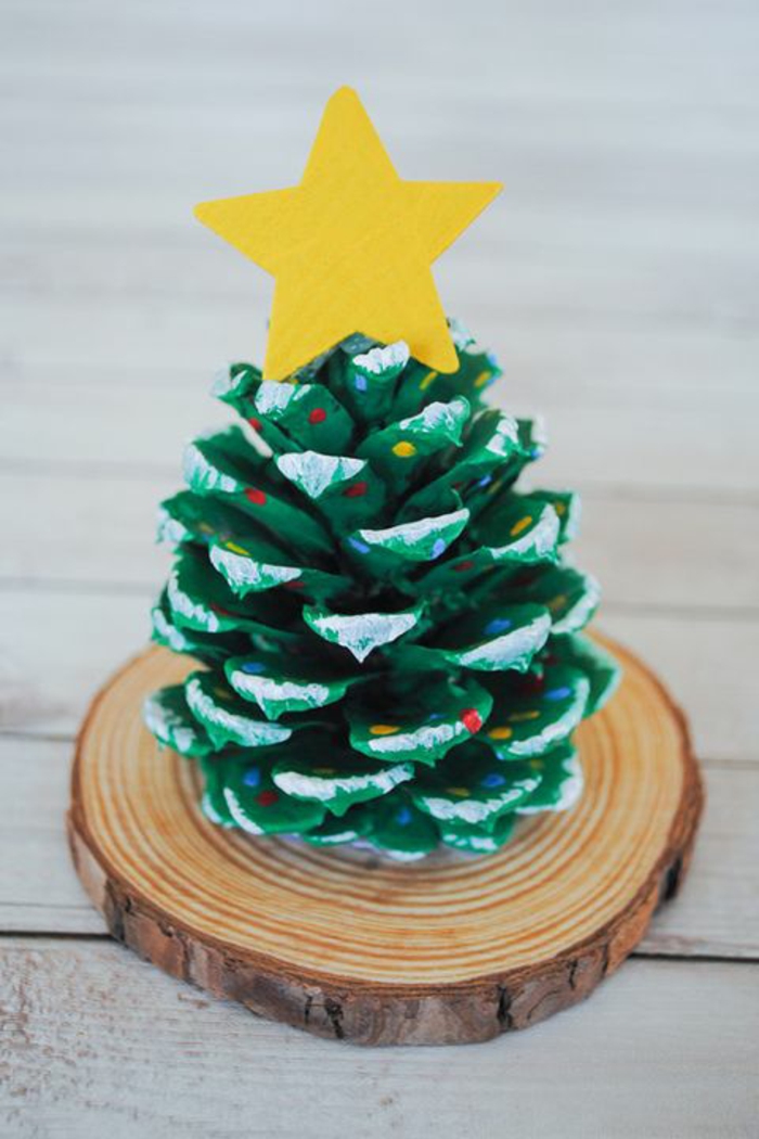 basteln mit 2jährigen weihnachtsgeschenke basteln diy geschenke tannenbaum aus tannenzapfen
