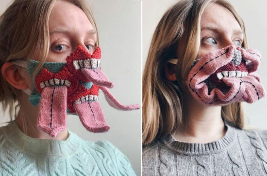gruselige mundschutzmasken halloween kostüm