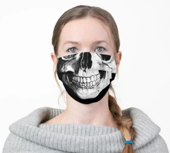 totenkopf mundschutzmasken halloween 2020