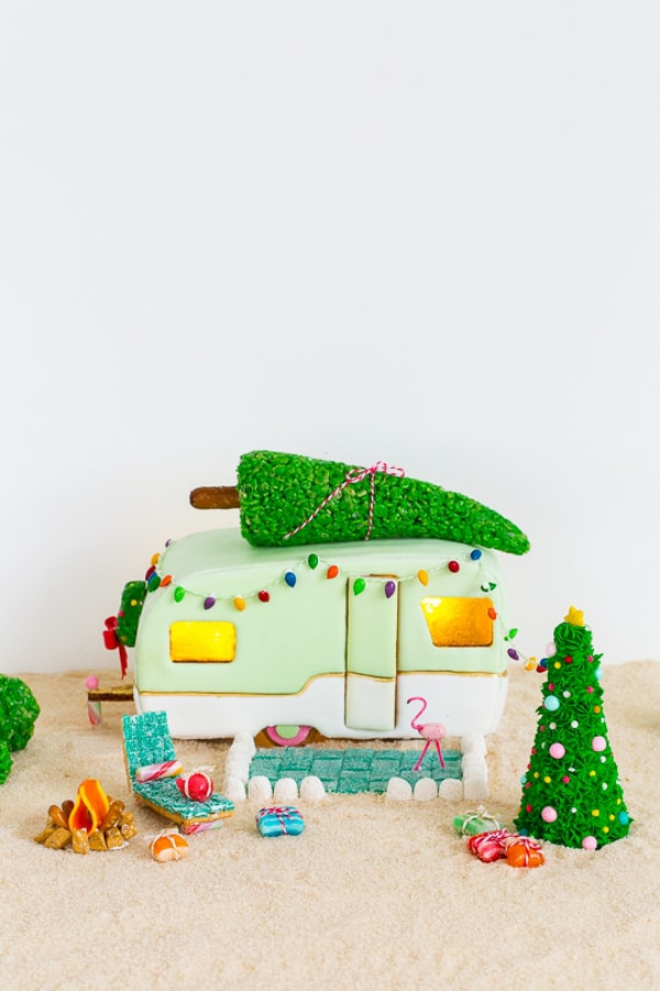 Lebkuchenhaus basteln zu Weihnachten – festliche Ideen, Rezept und Anleitung süßigkeiten lebhaus wohnwagen