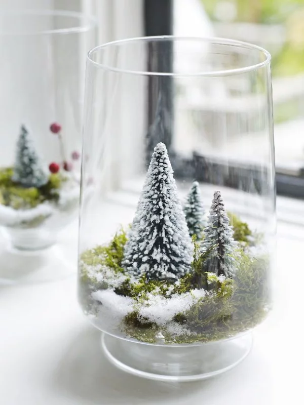 Winterlandschaft basteln – weihnachtliche Ideen, fantastisch einfache Anleitungen und Tipps landschaft in glas deko