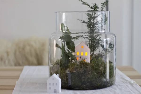 Winterlandschaft basteln – weihnachtliche Ideen, fantastisch einfache Anleitungen und Tipps landschaft moos in glas