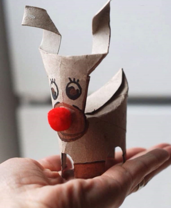 Basteln mit Toilettenpapierrollen zu Weihnachten – kreative Upcycling 