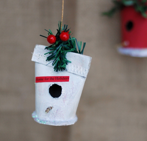 Basteln mit Toilettenpapierrollen zu Weihnachten – kreative Upcycling Ideen und Anleitung vogelhaus mini deko