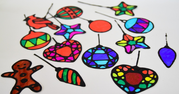 Fensterbilder basteln zu Weihnachten – zauberhafte Ideen und Anleitungen buntglas ideen kinder ornamente