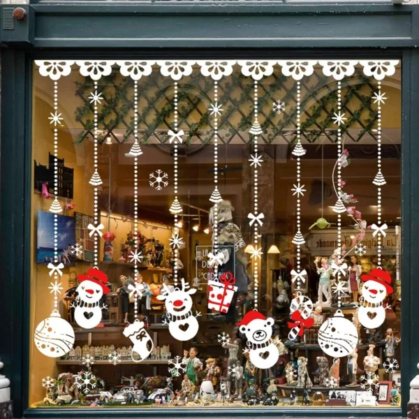 Fensterdeko zu Weihnachten Schaufenster weihnachtliche Aufkleber