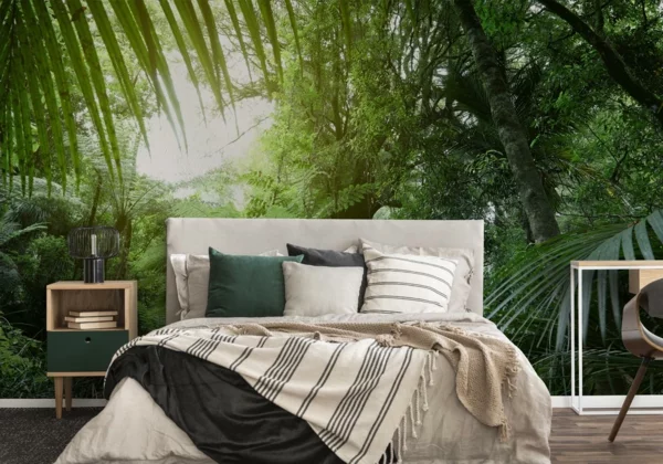 Fototapete mit Dschungel im Schlafzimmer