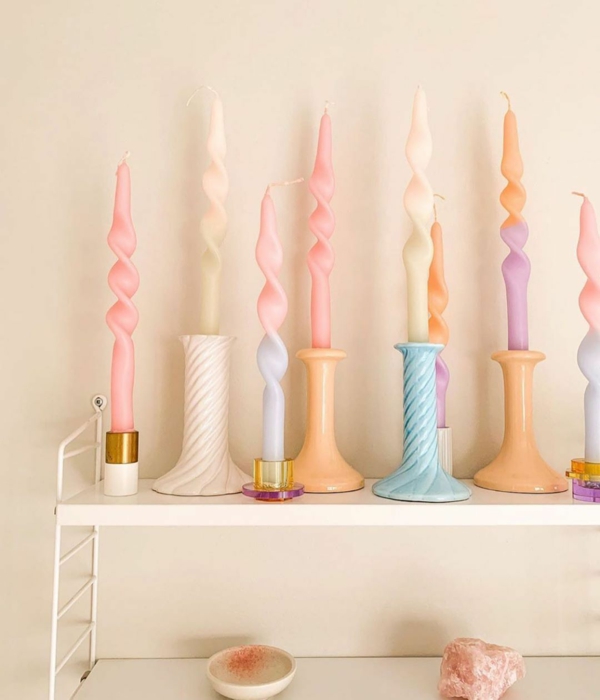 gedrehte Kerzen fabelhafte DIY Twisted Candles Dekoideen