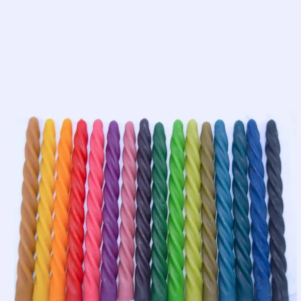 gedrehte Kerzen fabelhafte DIY farbige Twisted Candles