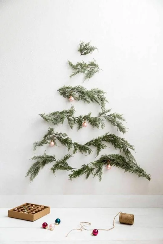 puristische weihnachtsdeko minimalistischer weihnachtsbaum