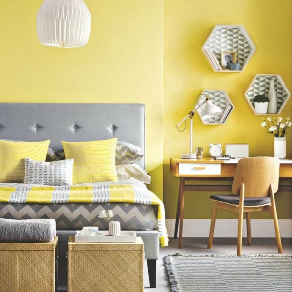schlafzimmer einrichten mit pantone farbe des jahres 2021
