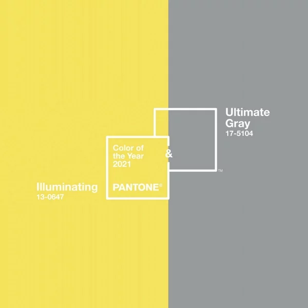 ultimate gray und illuminating yellow pantone farbe des jahres 2021