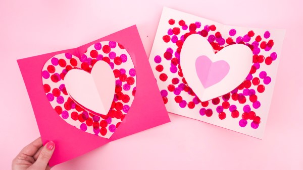 3D Klappkarte basteln zu Valentinstag – coole Ideen und Anleitungen einfache karte herzen ideen